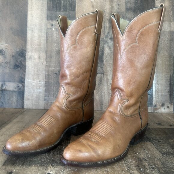 Tony Lama Vintage Gold Label Western Cowboy Boots Mens 10.5 E - Picture 12 of 12
